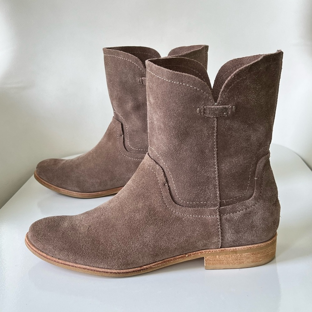 SPLENDID PALISADE Dark Taupe Women's Soft Suede Designer Comfort Boots Size 8